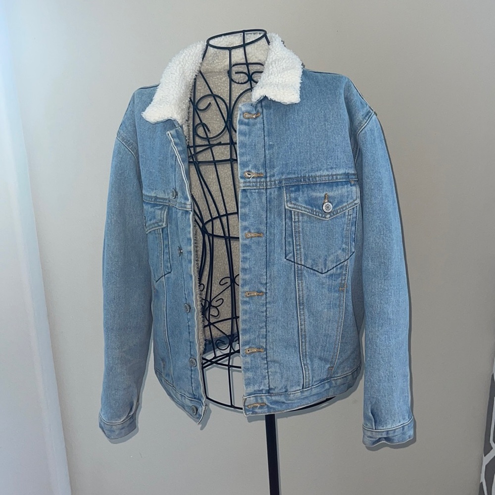 Brandy Melville Fur Lined Jean/Denim Jacket